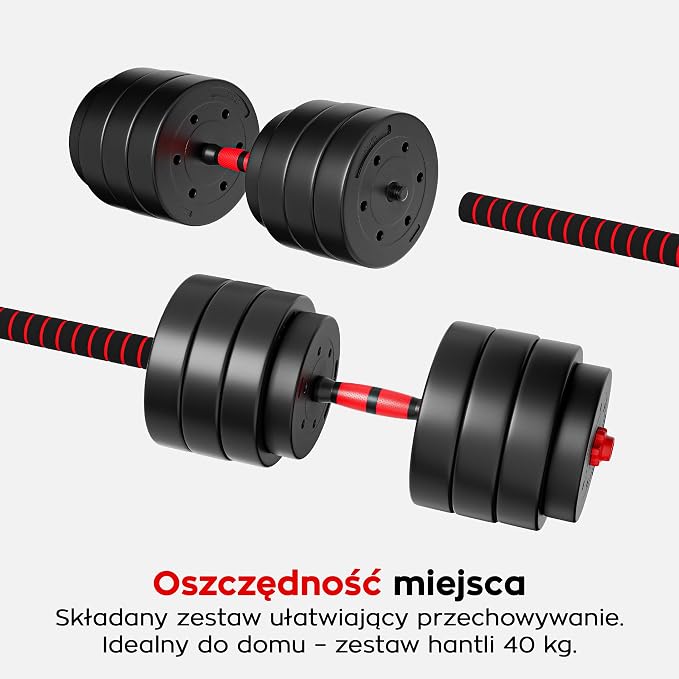 Athler Lion 45 Zestaw hantli regulowanych 4w1 ze sztangą do 40 kg - obrazek 7