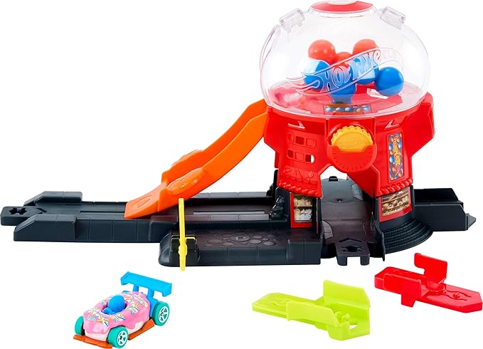 Hot Wheels Downtown City Sklep ze słodyczami zestaw z autem 1:64