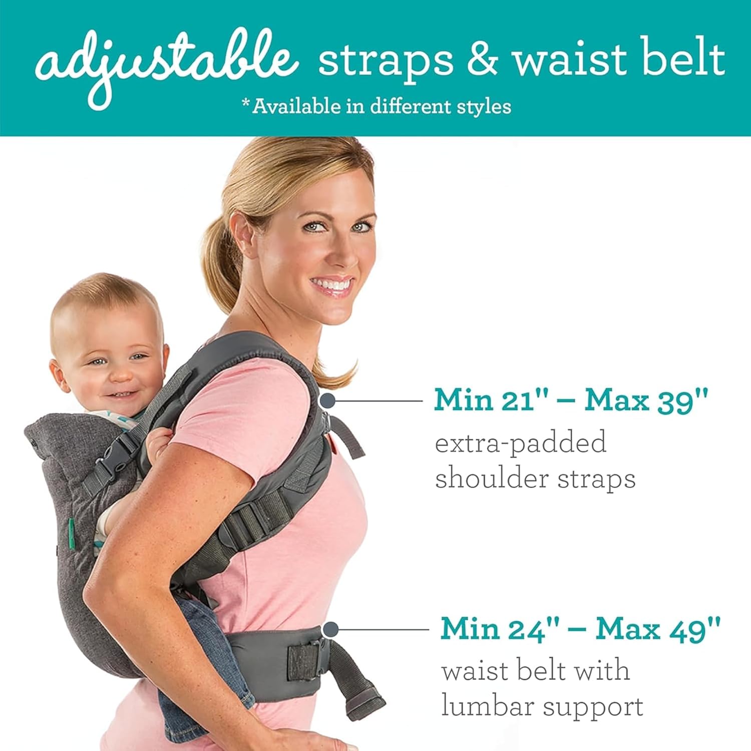 Infantino Flip Advanced 4-in-1 Carrier with Bib - obrazek 5
