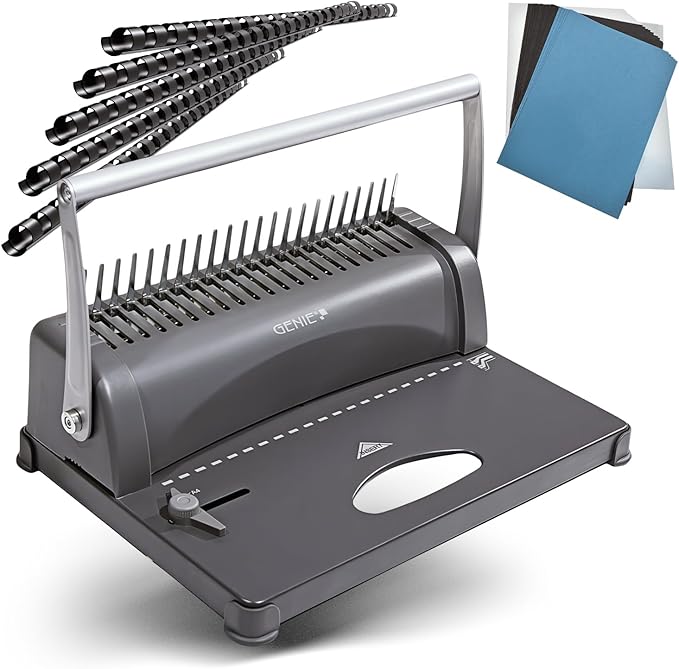 Genie CB 850 Bindownica Spiralna, Szary, Din A4