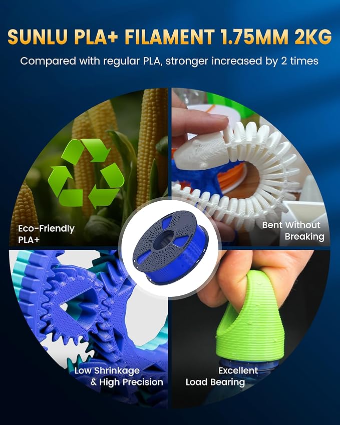 SUNLU PLA+2.0 Filament 1.75mm Ulepszony filament PLA Plus - obrazek 5