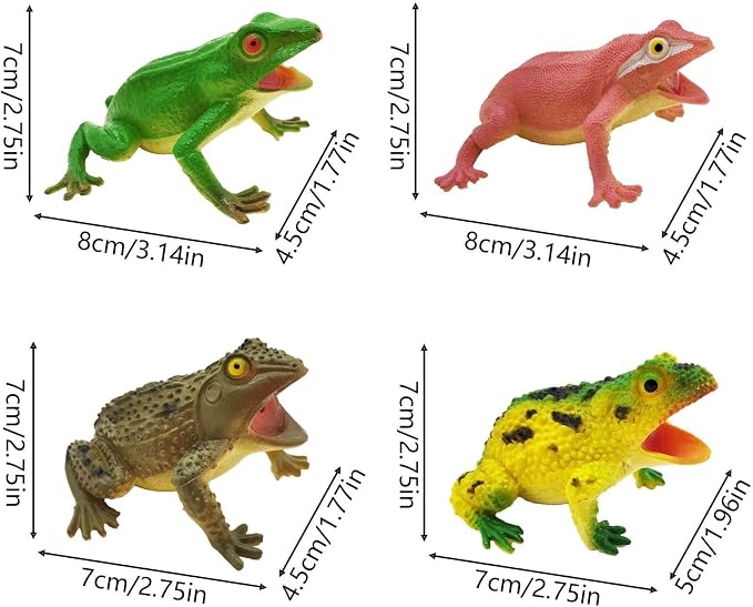 Realistyczna Żaba 4 Realistyczne Figurki Zwierząt Model - obrazek 3