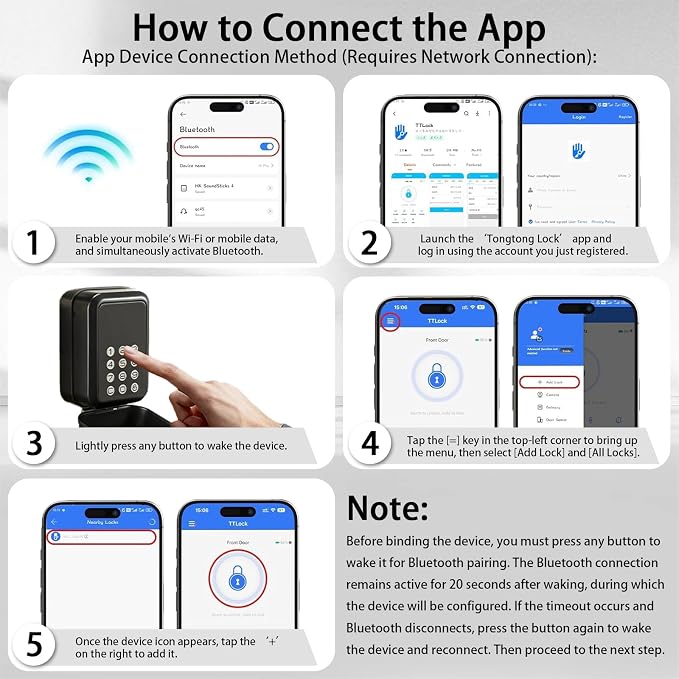Inteligentny sejf na klucze skrzynka na zamek Bluetooth z aplikacją - obrazek 6