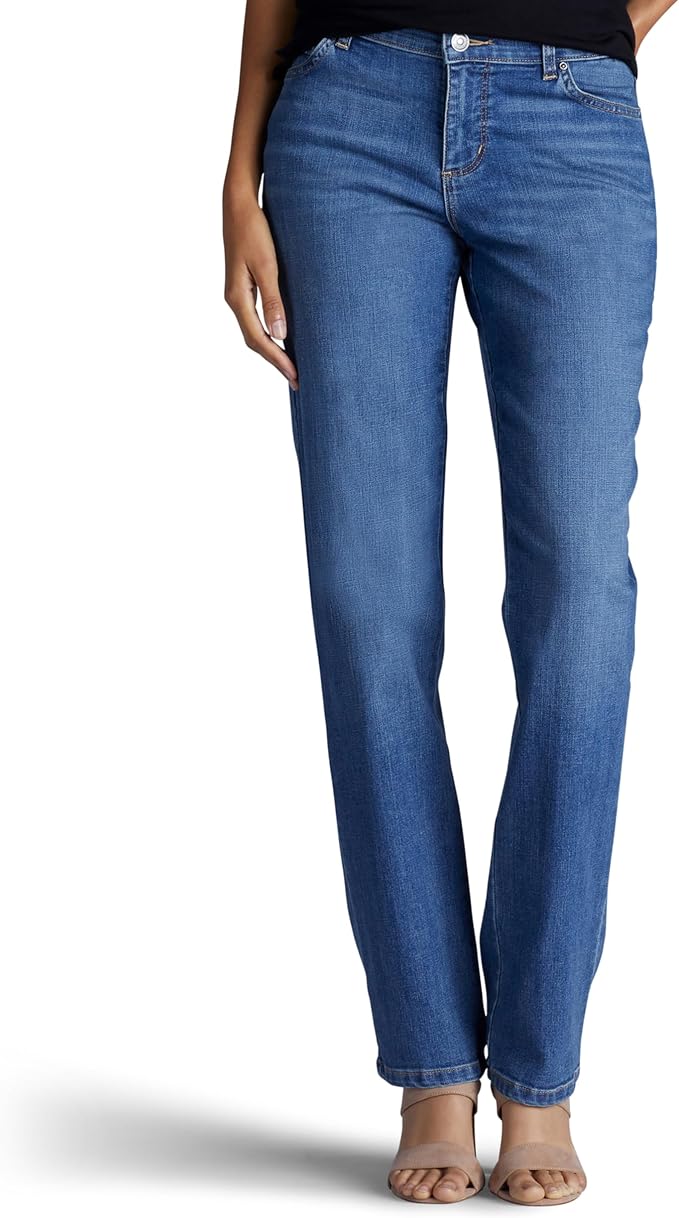 Lee Uniforms Petite Relaxed Fit Straight Leg Jean - Dżins Kobiety