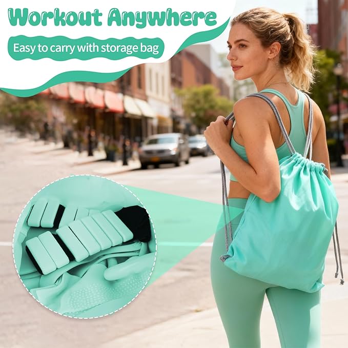 Zestaw Pilates 19PCS Mint Green Home Pilates Zestaw do treningu - obrazek 7