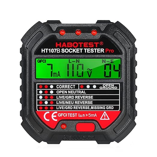 Tester gniazdek z kontrolką RCD