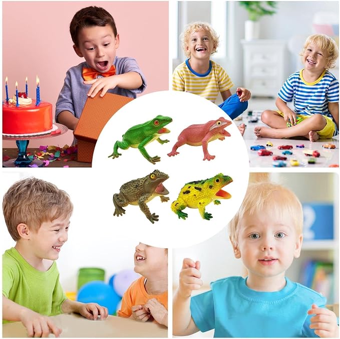 Realistyczna Żaba 4 Realistyczne Figurki Zwierząt Model - obrazek 6