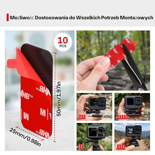Taśma Dwustronna 10 szt Dwustronna Tasma Samoprzylepna Klejąca - obrazek 4