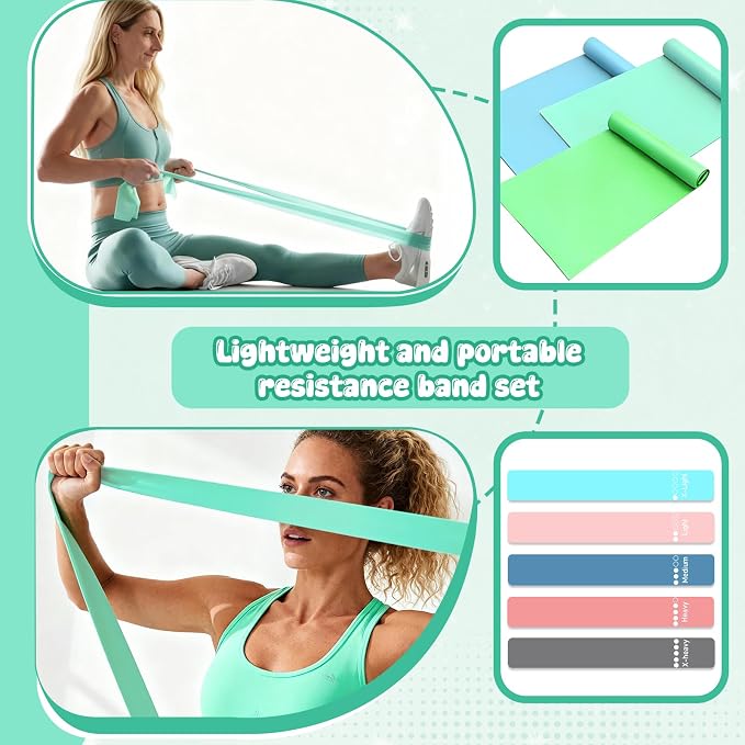 Zestaw Pilates 19PCS Mint Green Home Pilates Zestaw do treningu - obrazek 2