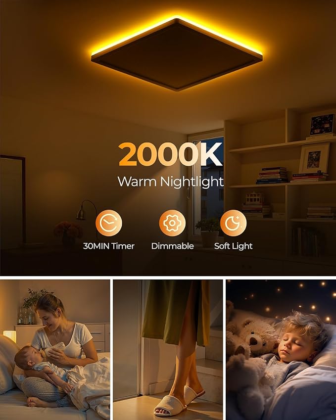 BLNAN LED Lampa Sufitowa Płaska ściemnialna - obrazek 4