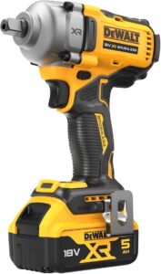 DEWALT DCF892P2T-QW XR 18V akumulatorowa wkrętarka impulsowa 813 Nm, moment obrotowy 813 Nm, w zestawie 2 baterie 18 V/5,0 Ah, ładowarka, metalowy haczyk do paska i etui T-STAK
