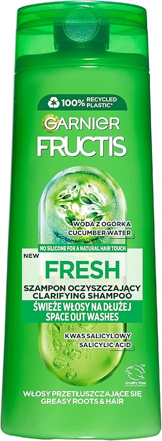 Garnier Fructis Fresh szampon do włosów normalnych i przetłuszczających się, wzmacnia, oczyszcza i odżywia, 400 ml