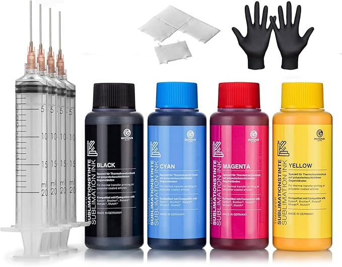 4X Tusz sublimacyjny 100 ML kompatybilny z Epson, Brother, Roland, Mimaki, Mutoh, CMYK