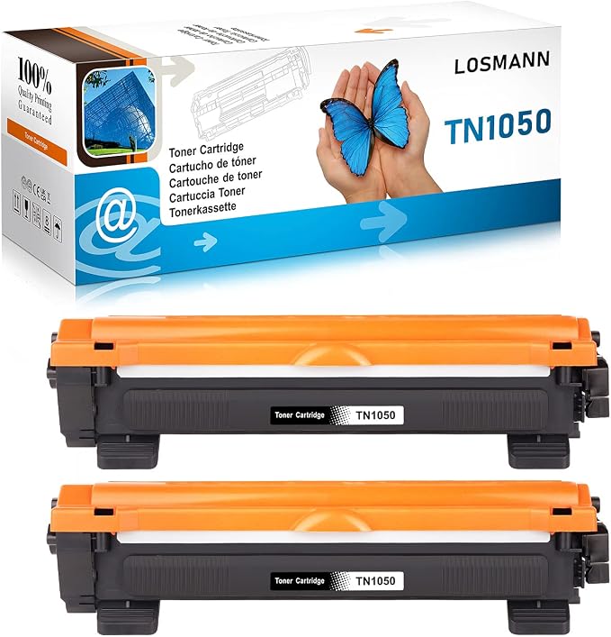 LOSMANN 2x czarny toner kompatybilny z Brother TN1050 TN-1050 do Brother HL-1201 1112E 1210W 1211W 1212W MFC-1810 1810E 1815 1910W 1911NW DCP-1510 1510E 1512 155 12A 15 12E 1601 1610W 1612 1612 W