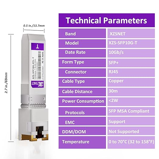 Transceiver 10GBASE-T SFP+ do RJ45 - obrazek 7