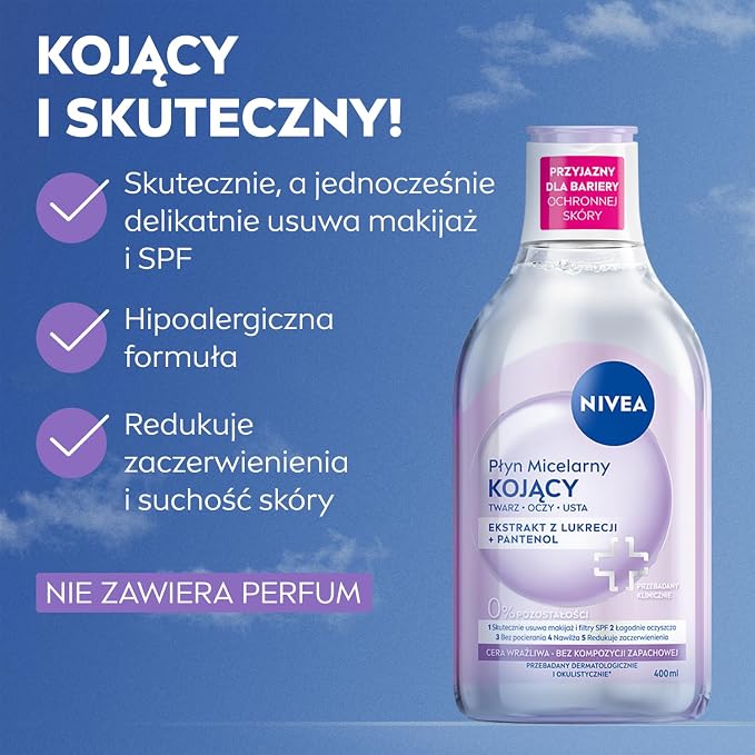 NIVEA Kojący płyn micelarny dla cery wrażliwej i nadwrażliwej - obrazek 4