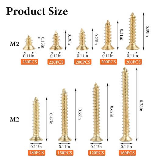 Zestaw małych śrub M2 1660 sztuk - obrazek 2