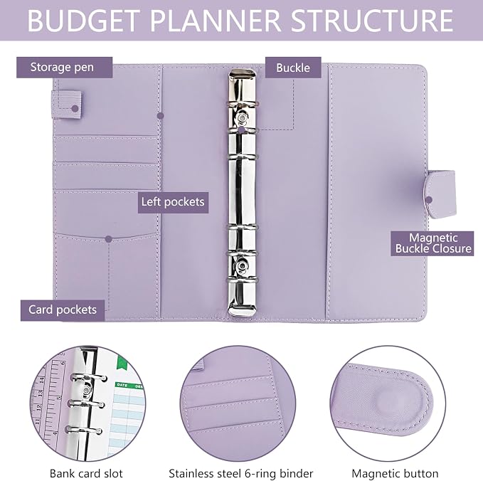 Składnik do pierścieni A6-30 Piece Money Binder z kopertami - obrazek 6
