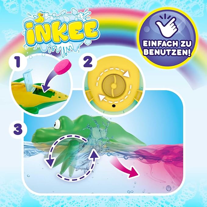 INKEE TOYS Zabawka do kąpieli 3 zwierzęta morskie z rekinem - obrazek 4