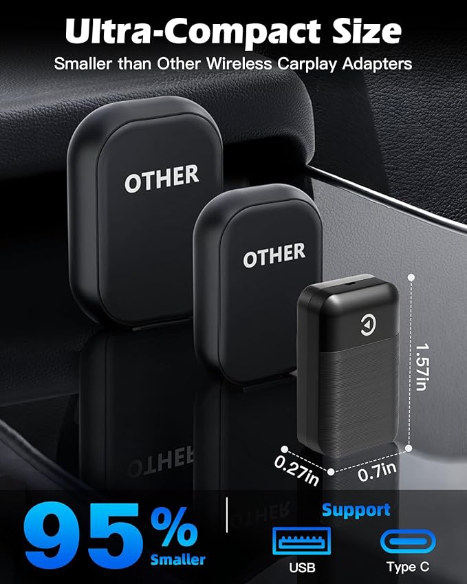Lullu Bezprzewodowy adapter Carplay 2026 - obrazek 2