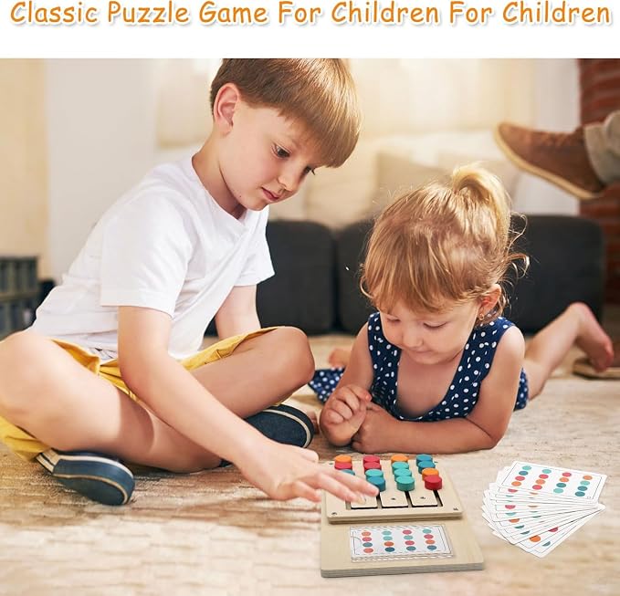 Puzzle z drewna dla dzieci w wieku powyżej 3 lat Montessori Kolorowe - obrazek 5