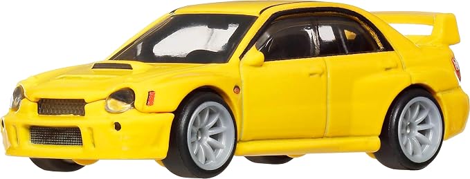 Hot Wheels Premium Car Culture Subaru Impreza WRX | Kolekcjonerski samochód die-cast Thrill Climbers 1:64, opony Real Riders, metal/metal, JKF21