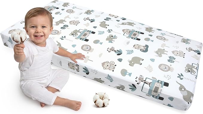 Medi Partners Prześcieradło z gumką do łóżeczka 120x60cm 100%