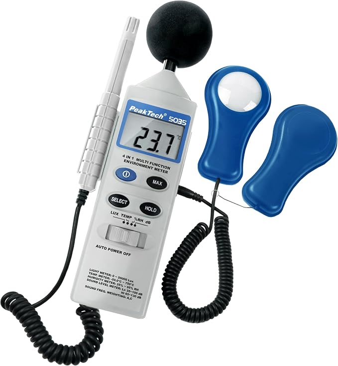 PeakTech P 5035 Wielofunkcyjny Miernik środowiska ~ z temperaturą