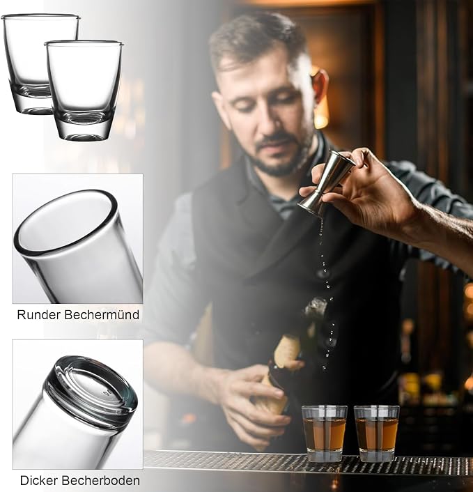 48 sztuk kieliszków do shotów małe kieliszki do shotów 30 ml - obrazek 7
