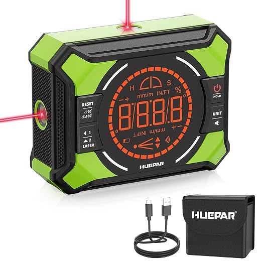 Cyfrowy kątomierz Huepar 3-w-1 cyfrowy kątomierz LCD z funkcją