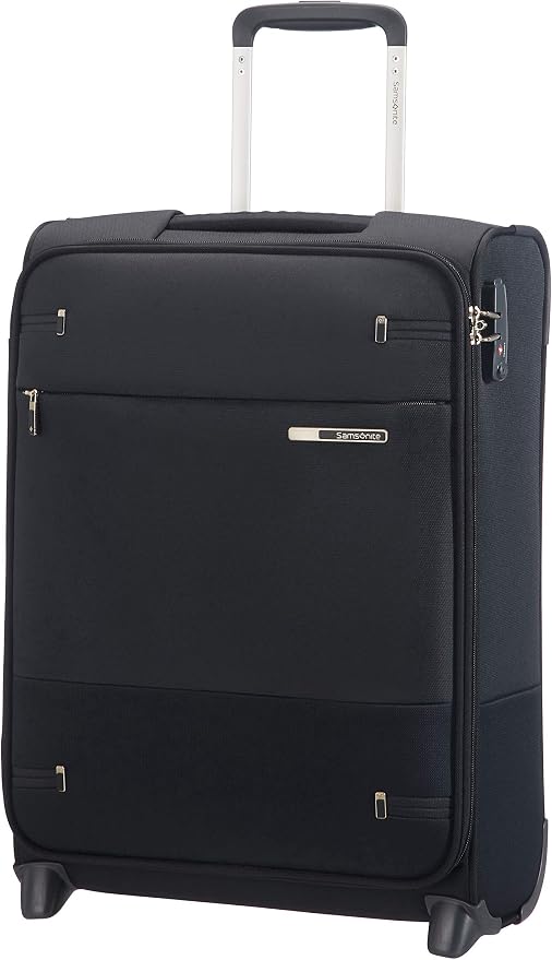 Samsonite Base Boost – walizka z miękkim korpusem 66 cm, średniej wielkości, walizka na kółkach z 4 kółkami, zamek TSA, lekka i z możliwością powiększenia, 67,5 l, Czarny