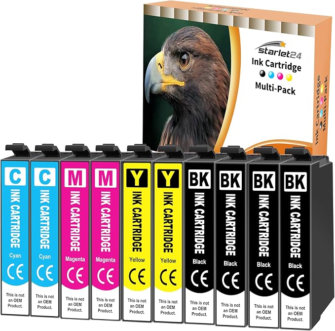 Starlet24 10 x wkład 604XL Multipack kompatybilny z Expression Home XP-3200 XP-3205 XP-2200 XP-2205 XP-4200 XP-4205 Workforce WF2910 WF2930 WF2935 WF2950
