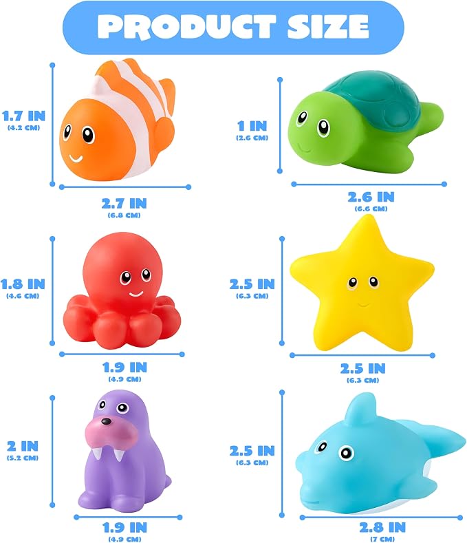 JOYIN Zabawki do kąpieli ze zwierzętami morskimi - obrazek 2
