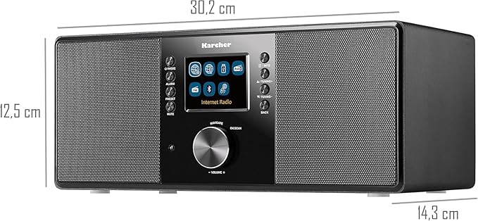Karcher DAB 7000i radio internetowe DAB+ FM WiFi Bluetooth kolorowy wyświetlacz USB AUX 14 W - obrazek 3