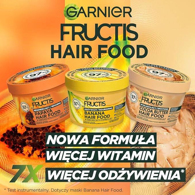 Garnier Fructis Hair Food Banana Maska do włosów suchych 400 ml - obrazek 5