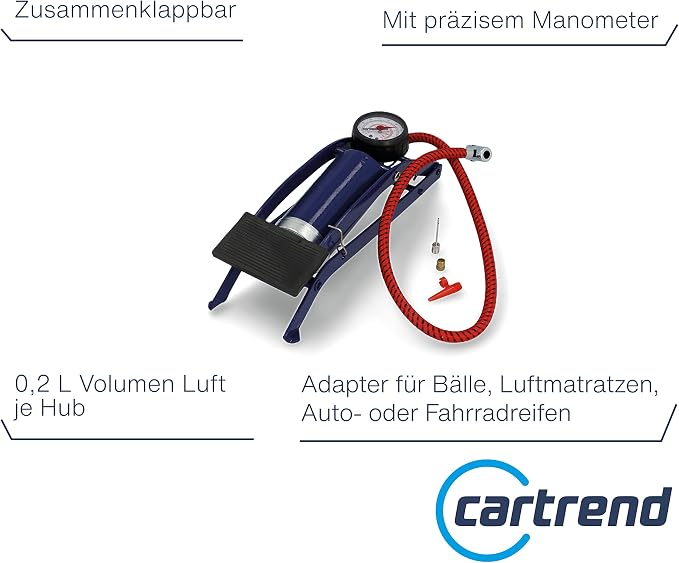 Cartrend 10927 Pompka Czarny Niebieski - obrazek 2
