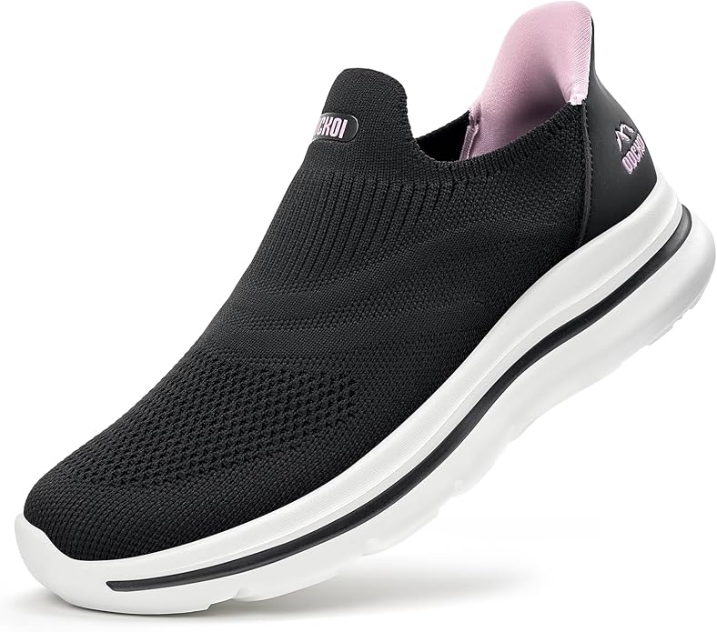 ODCKOI Slip on damskie buty sportowe, wygodne, oddychające, do chodzenia, lekkie, do joggingu, fitnessu