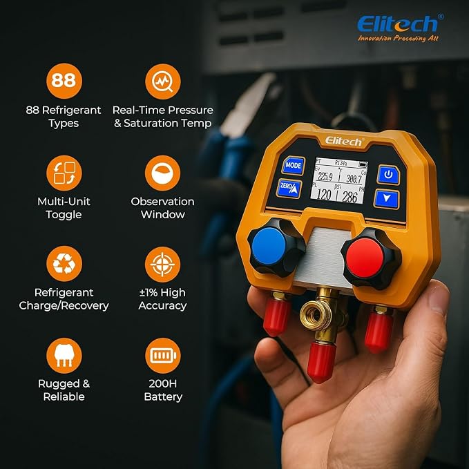 Elitech DMG-2SE cyfrowy kolektor klimatyzacji - obrazek 6