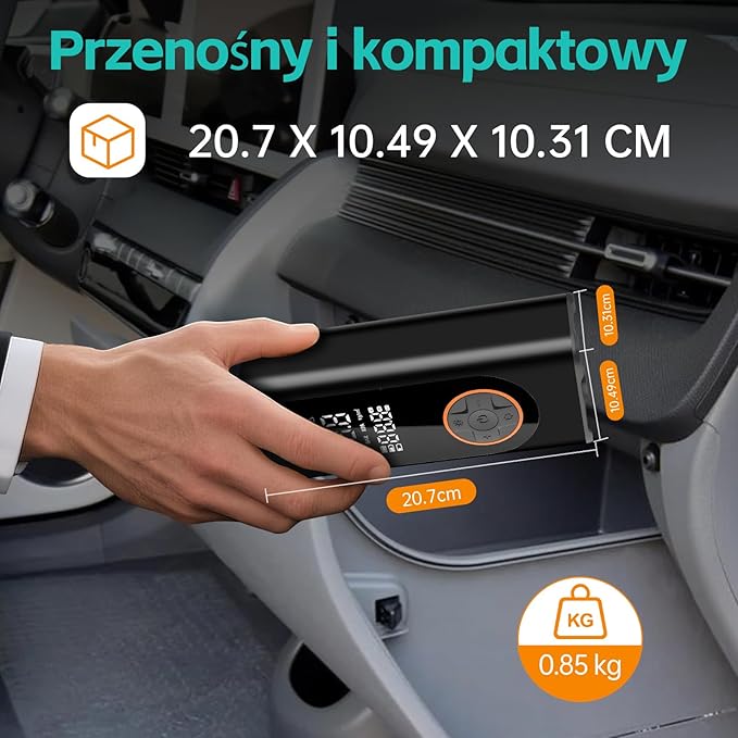 Bezprzewodowa pompka do opon przenośna sprężarka powietrza cyfrowa - obrazek 2