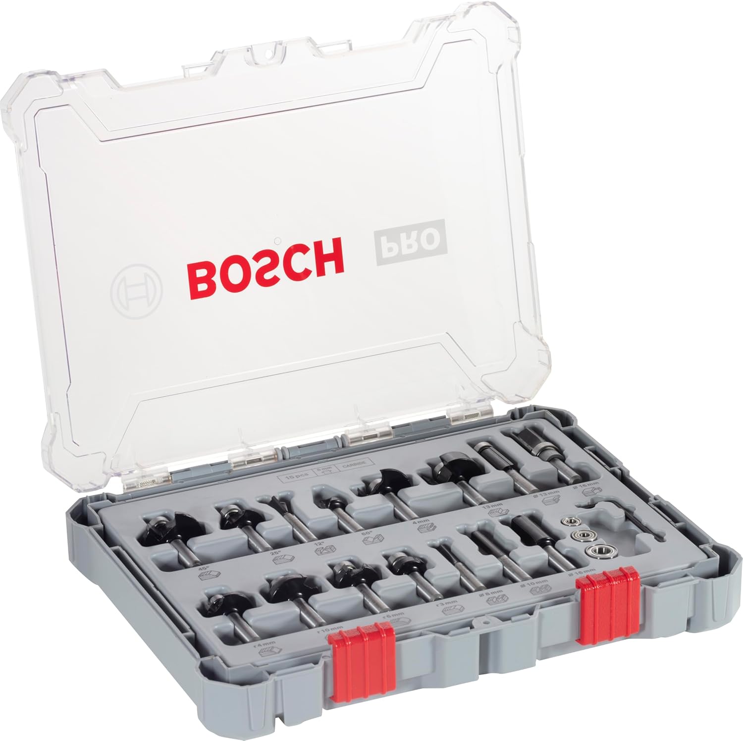 Bosch 15x Zestaw różnych frezów Pro, 15 szt. - obrazek 2