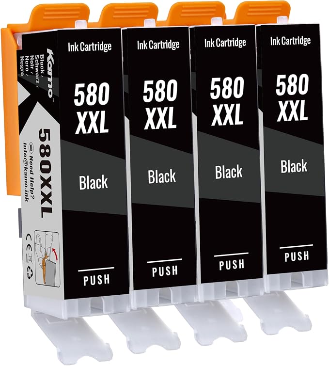 Kamo Wkłady atramentowe 580XXL 581XXL Multipack kompatybilne z Canon PGI-580 580XXL CLI-581 581XXL Pimax TS6150 TR8550 TS6250 TS8250 TS8150 TR7550 TS8251 TS9150 TS9150 6151 TS8151