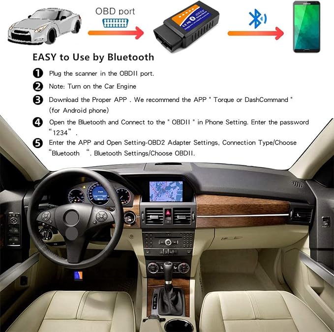 Skaner OBD2 Bluetooth Czytnik Kodów Reset dla iOS iPhone Android - obrazek 5