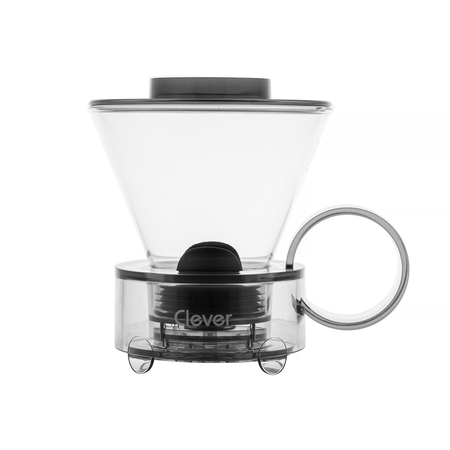 Clever Dripper - Zaparzacz szklany 500ml przezroczysty szary
