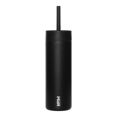 MiiR - Sipper Straw Bottle Czarna - Butelka termiczna ze słomką 470ml