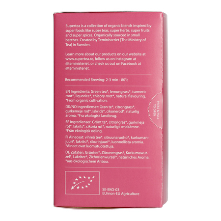 Teministeriet - herbata zielona Supertea Rooted Passionfruit EKO 20 saszetek - obrazek 2