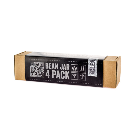 Comandante Bean Jar Clear Glass Przeźroczysty słoik na zmieloną kawę - 4 sztuki