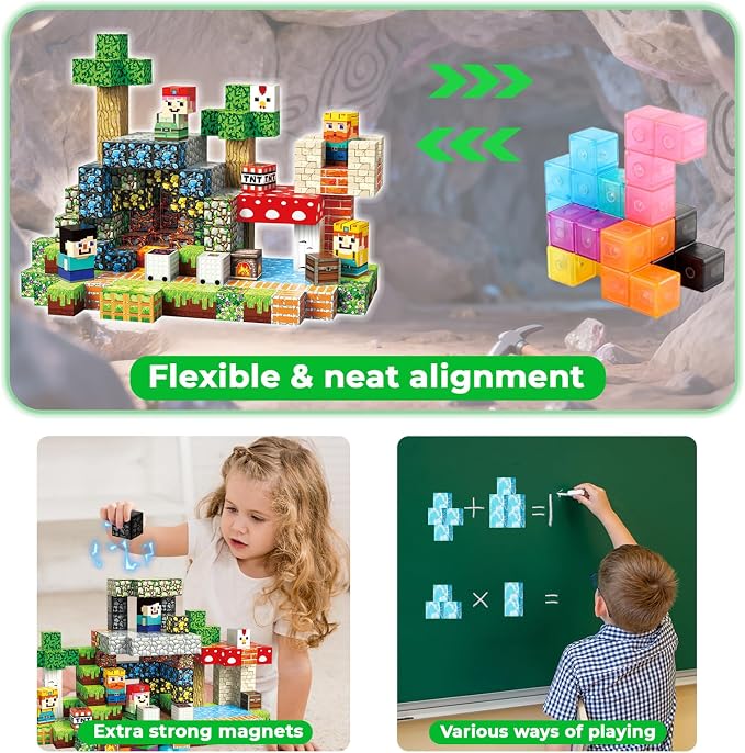 Annexfun Magnetyczne klocki 200 elementów - obrazek 5