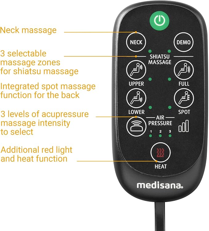 medisana MC 825 Podkładka masująca Shiatsu na plecy i szyję - obrazek 6
