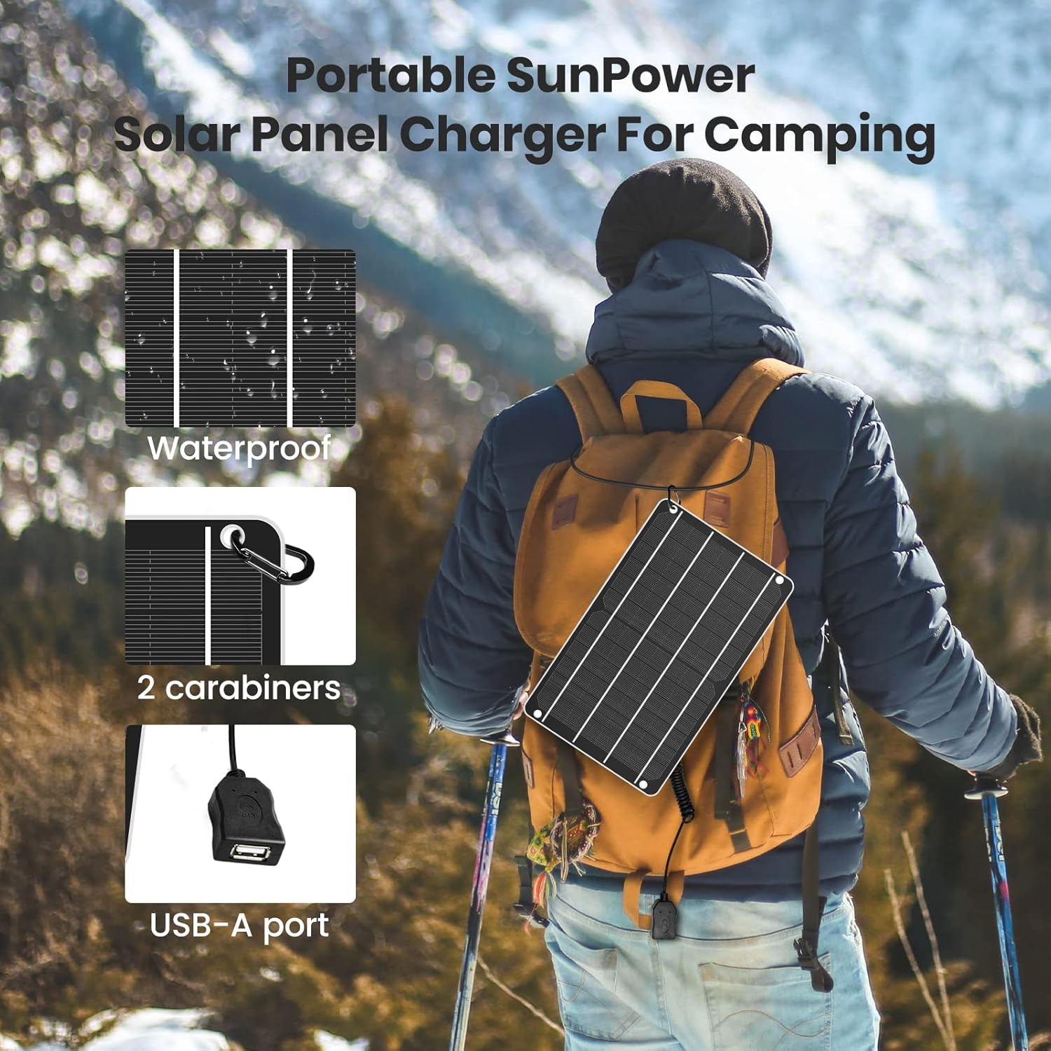 FlexSolar Panel słoneczny USB przenośna ładowarka solarna - obrazek 5