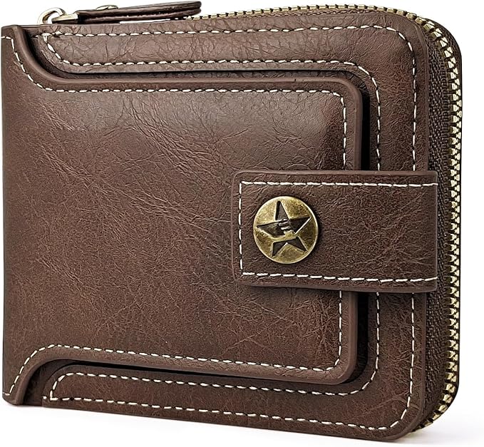 Portfel męski w stylu vintage ze skóry PU